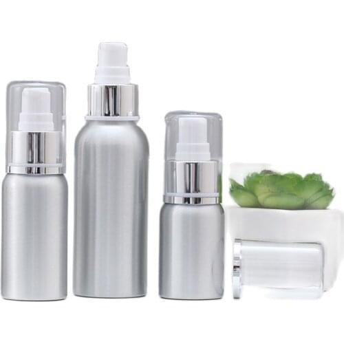 50ml Aluminium metal pump bottle for facial lotion emulsion serum foundation anti-UV skin care cosmetic packing
