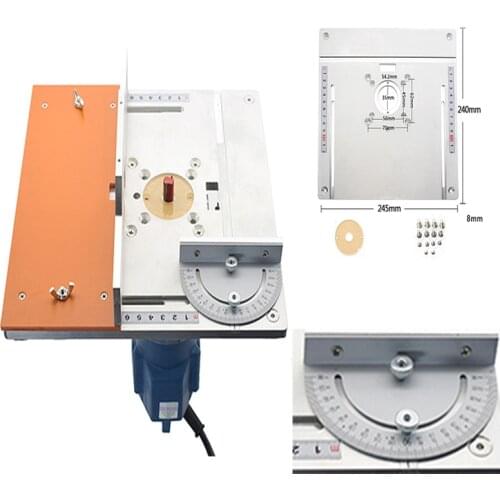 Aluminum Router Table Insert Plate Electric Wood Milling Turning Plate With Guide Table Saw Miter Gauge Workbench