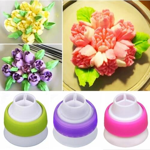 Ankoow Russian Icing Piping Nozzles Tips Cream Pastry Bag Baking accessories Tricolor Converter Cake DecoratingPastry Tools