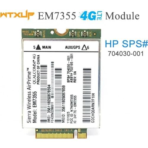 Gobi5000 Sierra Wireless Airprime EM7355 LTE EVDO/HSPA WWAN NGFF unlock 4G Module SPS 704030 for HP Elitebook 820 840 850 G1 14
