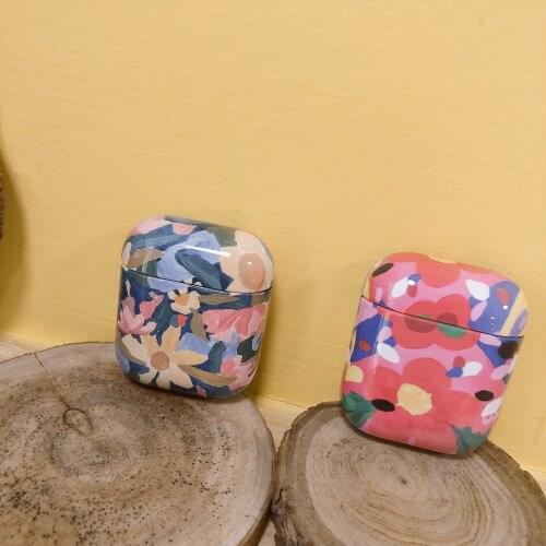 INS Oil Painting Flower Summer Earphone Case for Airpod 12 Air Pods Pro Wireless Bluetooth Instagram Fundas Hard Coque