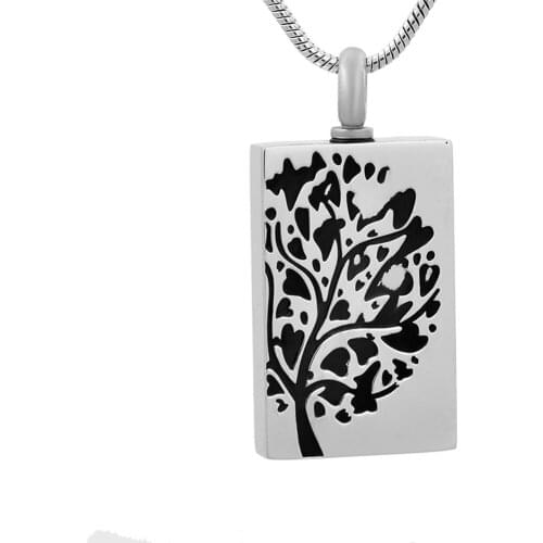CMJ9785 Beautiful Etch Tree of Life Stainless Steel Memorial Jewelry Cremation Ashes Pendant necklace Keepskake Urns Casket