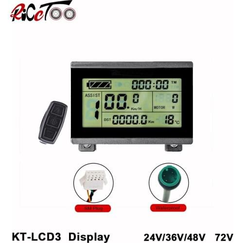 Electric Bike KT LCD3 Display 24V 36V 48V 72V KT-LCD Display for Ebike Conversion Kit Accessories