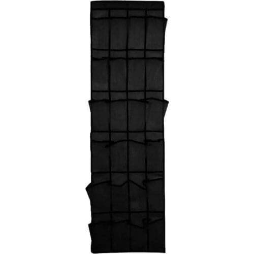 Hanging Shoes Organizer 24 Large Mesh Pocket, Over Door Shoes Rack Organizer Storage - Black