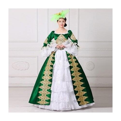 Medieval halloween costumes women edwardian dress victorian cosplay costumes renaissance victorian Queen dresses