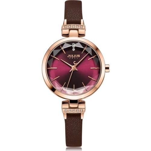 Ms. Quartz Watch Fashion Leisure leather Watch Brief Zirconium dial Waterproof wrist watch