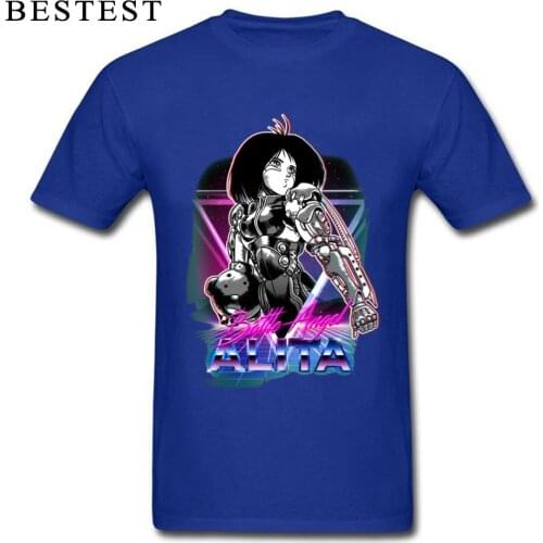 Fashionable Street T-shirt O-Neck Cotton Mens Tshirt Alita Battle Angel Tees Short Sleeve Summer Autumn Vaporwave Streetwear
