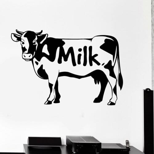 Cute Cow Wall Decals Milk Milky Animals Wall Sticker Dairy Farm Stickers Art Mural Removable Home Decoration Wallpaper H222