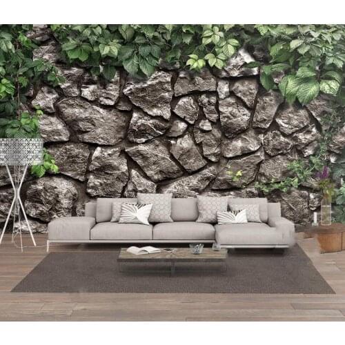 Bacal custom 3D wallpaper mural modern vine stone 5d wall background home decoration painting living room bedroom masonry paper