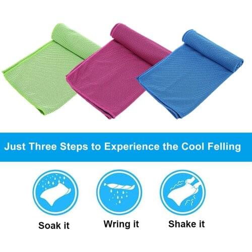 3pcs Cooling Towel Summer Instant Ice Cold Feeling Towel for Outdoor Sports Gym Swimming Yoga Running Quick-dry Sweat Towels