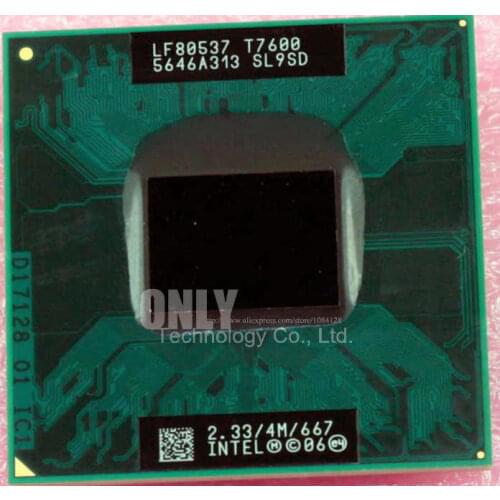 Free Shipping intel CPU laptop Core 2 Duo T7600 CPU 4M Socket 479 Cache/2.33GHz/667 Dual-Core Laptop processor support 945