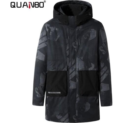 Мужские длинные парки QUANBO China At AliExpress