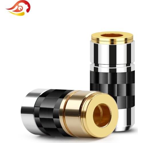 QYFANG Aluminum Alloy Earphone Plug Carbon Fiber A2DC Pin Audio Jack Wire Connector Adapter For LS400 E50 E70 CKS1100 Headphone