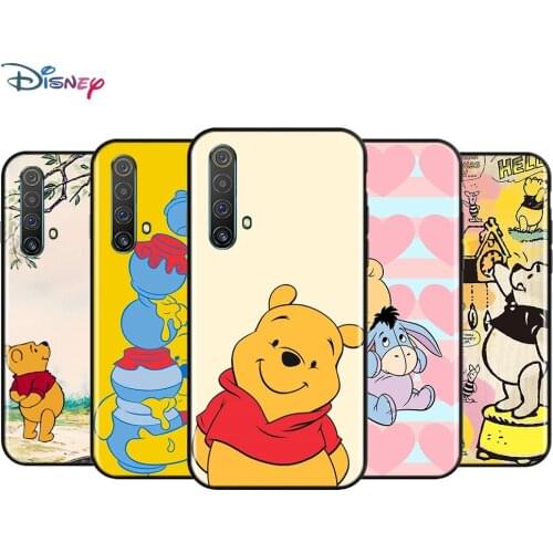 Silicone Black Cover Winnie The Pooh For Realme 2 3 3i 5 5S 5i 6 6i 6S 7 Global X7 Pro 5G Phone Case Shell