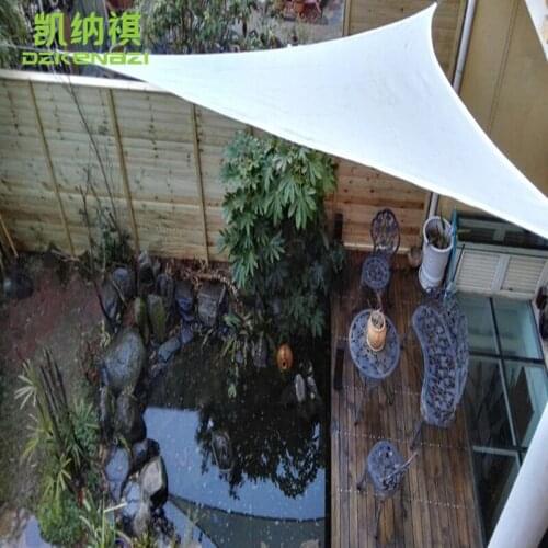 3.6 x 3.6 x 3.6 M/pcs 95% shading rate HDPE Net Pool Sun Shade Sail used as pool sun shades awning