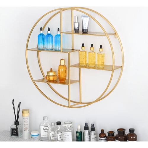 Super Large storage nail salon shelf wall hanging display rack rounded design Nail Polish glue wall shelf lipstick mask cosmetic