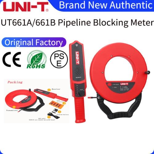 UNI-T Wall Iron Pipe Blockage Detector UT661A UT661B Diagnostic-Tool Scanner Pipeline Blocking Clogging Plumbers Instrument