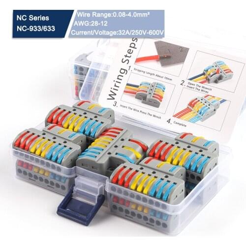 Boxed Universal Quick splitter Push-in Wire Connector SPL Wiring Terminal Block Cable Electric Connectors For Led light Splicing