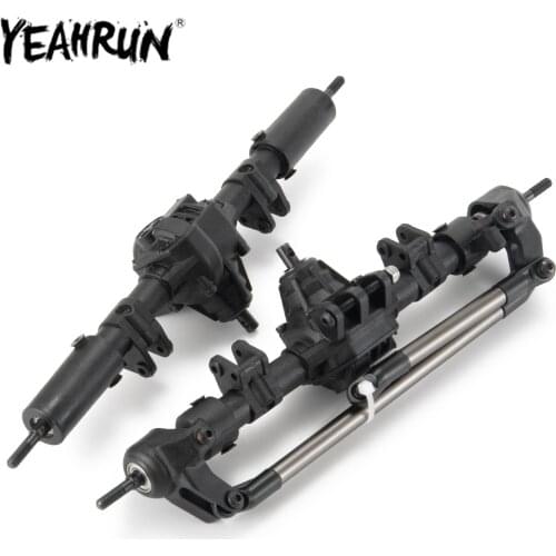 YEAHRUN RC Car Front and Rear Straight Complete Axle for 1:10 RC Crawler Axial SCX10 II 90046 90047 90027 90028 Upgrade Parts