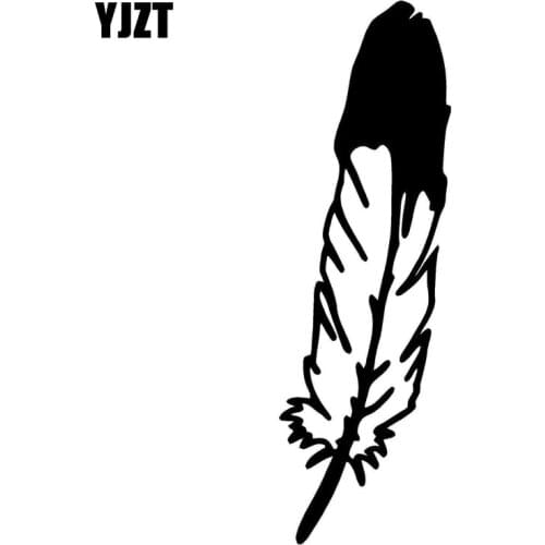 YJZT 3.1*10CM Cartoon Western Indian FEATHER Art Vinyl Decals Car Sticker Black/Silver S8-1478