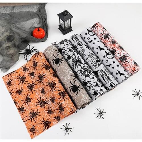 1pc Decorative Table Cover Theme Printing Table Runner for Home Festival Warp Spider Bat Decor Table Cover