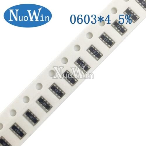 100pcs 0603*4 8P4R 2*4P Network Resistor SMD array 0 ~ 1M 1 10 22 47 100 220 330 470 1K 2.2K 4.7K 10K 22K 47K 100K 220K 470K ohm