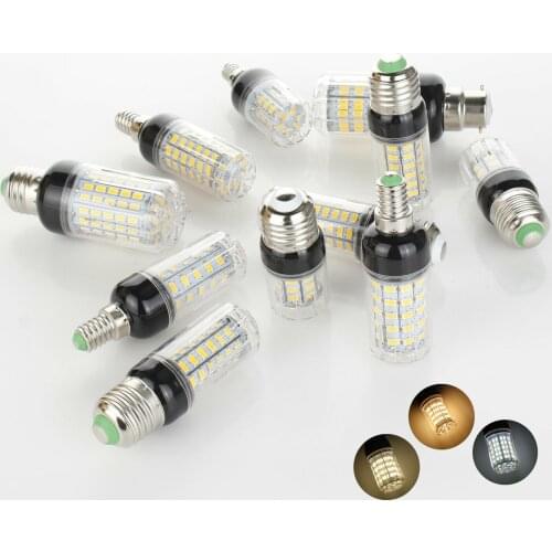 5X E27 LED Lamp E14 LED Bulb SMD5730 220V Corn Bulb 24 27 36 56 69 72 96 108LEDs Chandelier Candle LED Light For Home Decoration