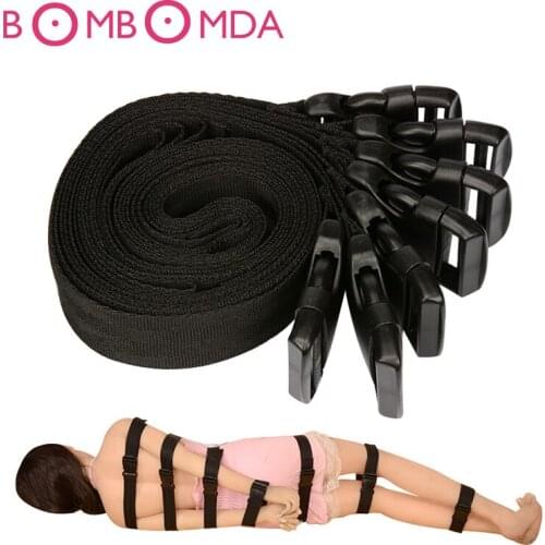 7PCS/Set Sex Products Under Bed Restraints Bondage Set Sex Toys for Couples Flirt Adult Games Straps Erotic Toys Handcuffs O3