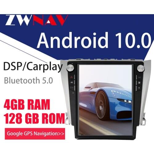 4G128G Android 10 Tesla screen Car Multimedia Player For Toyota Camry 2012-2015 GPS Navigation Auto video audio radio stereo