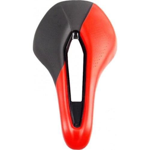 Faux Leather Bicycle Hollow Design Saddle Cushion Part for Mountain Road Bike Comfortable Replacement Bicycle Saddle
