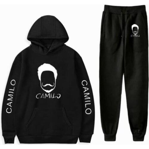 Camilo Echeverry Mens Set Hoodies + Pants Casual Tracksuit Sportswear Long Sleeve Hooded Sweatshirts Set Harajuku Male Clothes