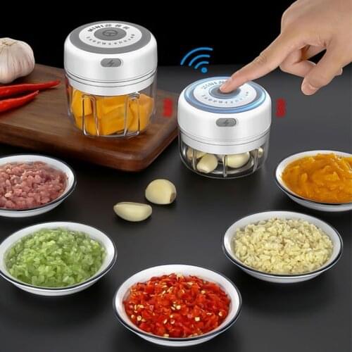 Electric Garlic machine USB Charging Type Vegetable Chili Meat Garlic Press Grinder Crusher Kitchen Tools