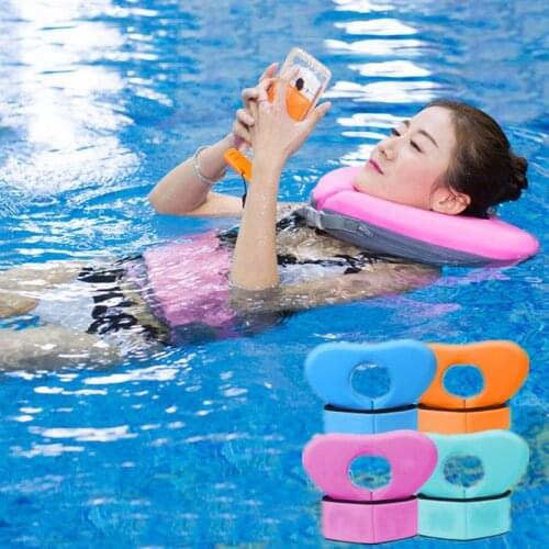 EPE Swimming Neck Ring Swimming Pool Float Collar Children Adult Safty Heart Shape Aid Circle Lap With Bubble Belt No Need Pump
