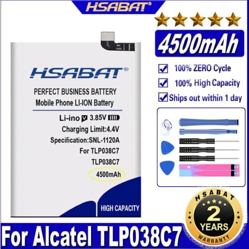 HSABAT TLP038C7 4500mAh Battery for Alcatel Mobile Phone Batteries