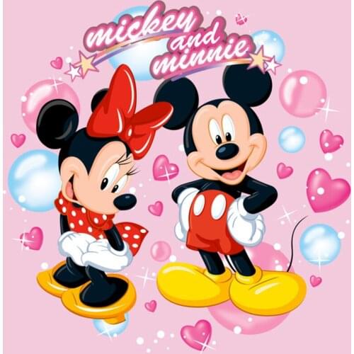 Disney 5D Diamond Painting Two Mickey Mouse Cross Stitch Kits Diamond Embroidery Full Drill Mosaic Home Decor Painting Gift