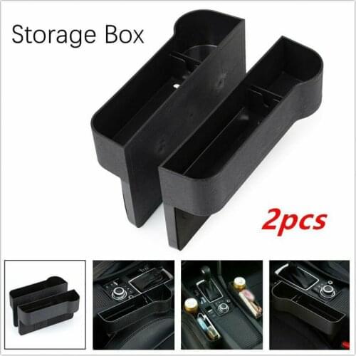 New 1Pair Universal Auto Car Seat Crevice Plastic Storage Box Cup Phone Holder Car Organizer Reserved Design Car Accessories