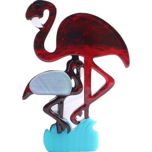 New Design Cute Acrylic Birds Brooch Pins for Women Kids Cartoon Animals Brooch Lapel Pin Sweater Bag Cloth Fashion Jewelry Gift