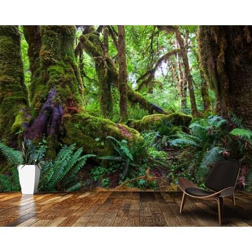 Papel de parede Tropical rainforest big tree natural landscape 3d wallpaper mural,living room tv wall bedroom home decor