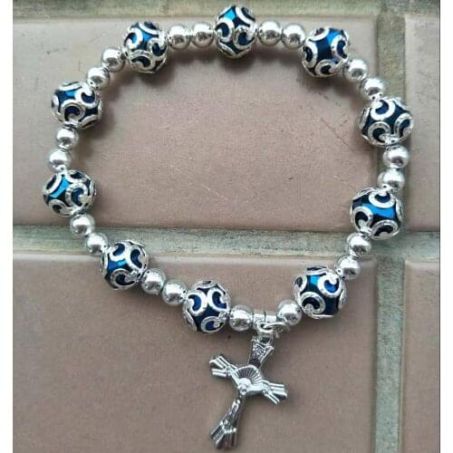 Wholesale 4 strands Free Shipping Fashion Jewelry Faceted Crystal Cross Beads Stretch Bracelet 7.5" FG4542