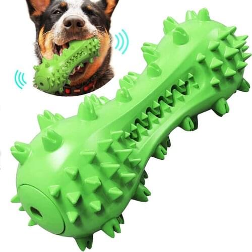 Dog Cleaning Stick Chewing Toys Dog Toys Squeaky Dog Chewing Toothbrush Toys Natural Rubber Teeth Care Chewing Cleaning Stick