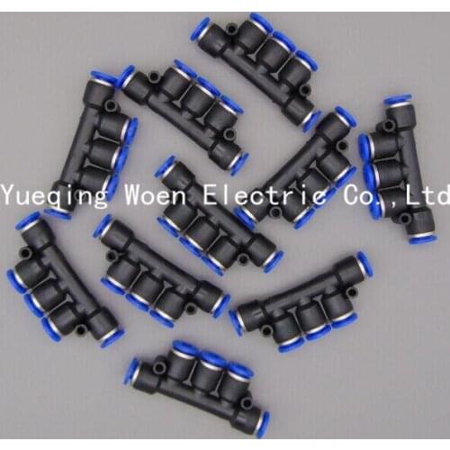 PK-04 PK-4,5 Way 4MM To 4MM One Touch Push In Hose Pipe Tube Air Fitting Connecotor PK Union Triple MultI Coupler