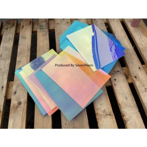 200*200MM Laser Plexiglass Rainbow Acrylic (PMMA) Iridescent Sheet,Organic Glass Plate Oргстекло For DIY Advertising/Decorate