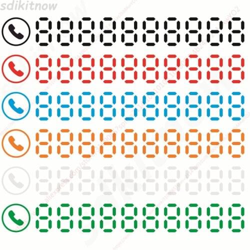 DIY Custom Car Temporary Parking lot Stop Card Phone Number Sticker Window Body Decal Bumper Door PVC Waterproof vinyl Die Cut