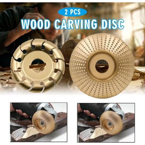 2pcs Wood Sanding Carving Disc Angle Grinder Grinding Wheel For Woodworking Shaping Sanding Woodworking Carving Rotary Tool