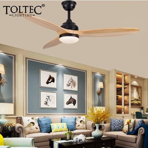 52Inch Solid Wood Led Lamp Ceiling Fans For home With Roof Chandelier Fan Decorate DC Ceiling Fan With Remote Control Ventilador