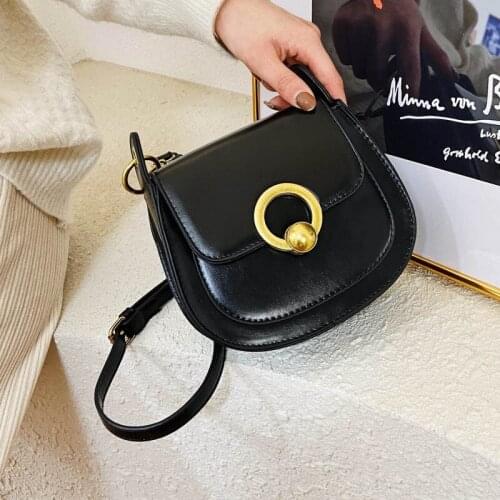 Fashion Women Bags Luxury Handbag Designer Adjustable Strap Saddle Bag Solid Color Women Clutches Pouch Vintage Shoulder Bag