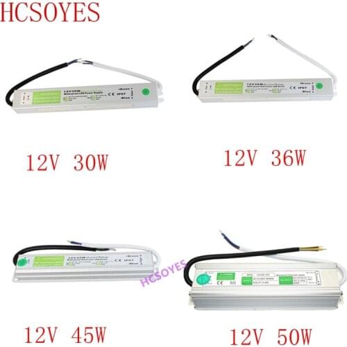 Led Driver Transformer Power Supply Adapter AC110-260V to DC12V 24V 30W 36W 45W 50W Waterproof Electronic outdoor IP67 Led Strip