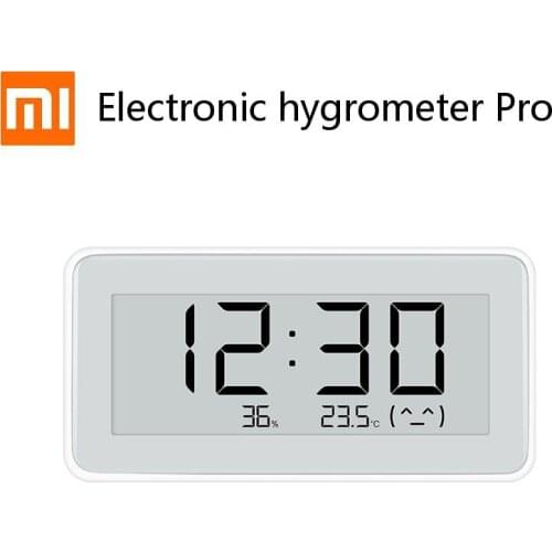 Xiaomi Mijia Smart Temperature Humidity Pro Electronic Digital Clock Watch E-link Thermometer Moisture Meter Work Mi Home 4.8