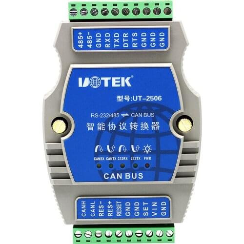 UT-2506, 232/485, CAN, BUS, intelligent protocol converter, serial port, CAN bus serial port