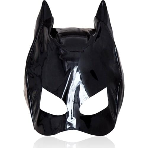 Adult Sex Products Bdsm Bondage Women Leather Eye Mask Sexy Cosplay Catwomen Mask Fetish Masquerade Slave Face Mask